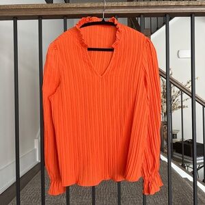 Women’s orange the neck blouse